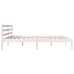 Estructura de cama doble sin colchón blanco 180x200 cm