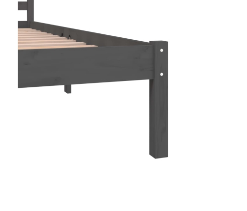 vidaXL Estructura de cama madera maciza de pino gris 180x200 cm