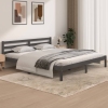 vidaXL Estructura de cama madera maciza de pino gris 180x200 cm