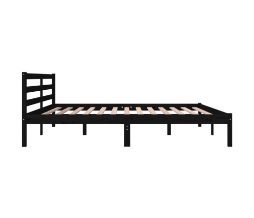 Estructura de cama madera maciza de pino negro 180x200 cm