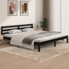 Estructura de cama madera maciza de pino negro 180x200 cm