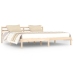 Estructura de cama sin colchón madera maciza de pino 200x200 cm
