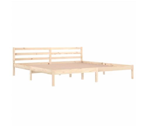 Estructura de cama sin colchón madera maciza de pino 200x200 cm