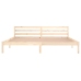 Estructura de cama sin colchón madera maciza de pino 200x200 cm
