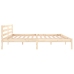 Estructura de cama sin colchón madera maciza de pino 200x200 cm