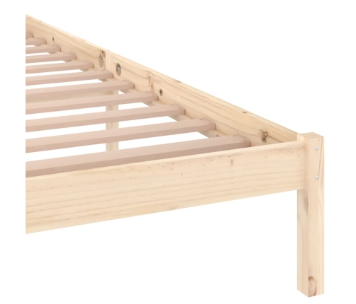 Estructura de cama sin colchón madera maciza de pino 200x200 cm