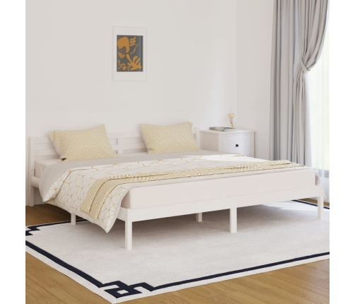 Estructura de cama sin colchón madera de pino blanco 200x200 cm