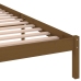 Estructura cama sin colchón madera pino marrón miel 200x200 cm