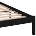 Estructura de cama madera maciza de pino negro 200x200 cm