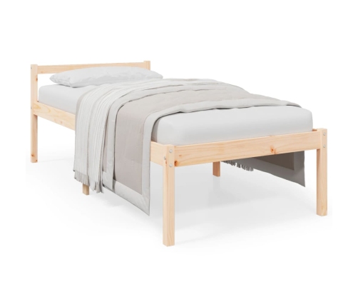 vidaXL Cama de personas mayores madera maciza de pino 75x190 cm