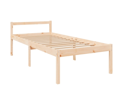 vidaXL Cama de personas mayores madera maciza de pino 75x190 cm