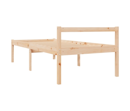 vidaXL Cama de personas mayores madera maciza de pino 75x190 cm