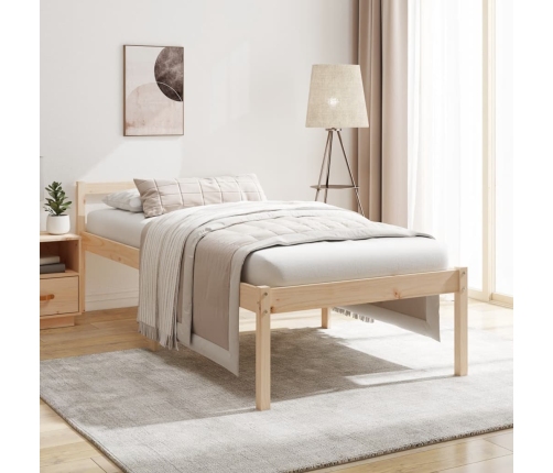 vidaXL Cama de personas mayores madera maciza de pino 75x190 cm