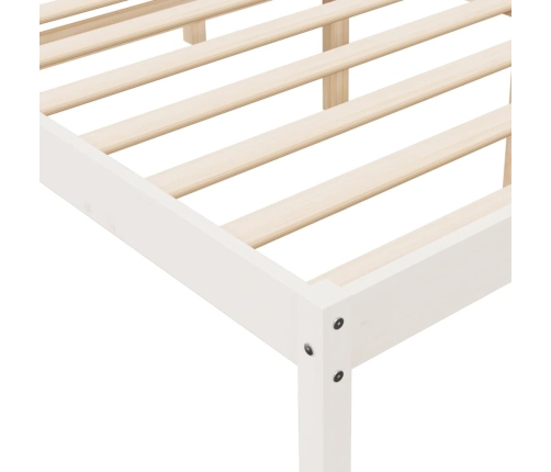 Cama de personas mayores madera maciza de pino blanca 75x190 cm