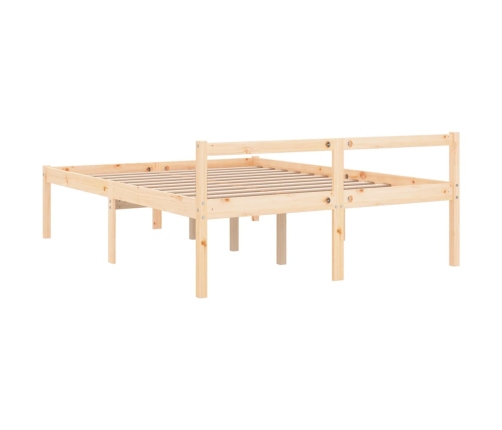 Cama para personas mayores madera maciza pino 120x190 cm