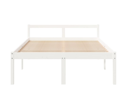 Cama senior doble pequeña sin colchón blanco 120x190 cm