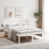 Cama senior doble pequeña sin colchón blanco 120x190 cm