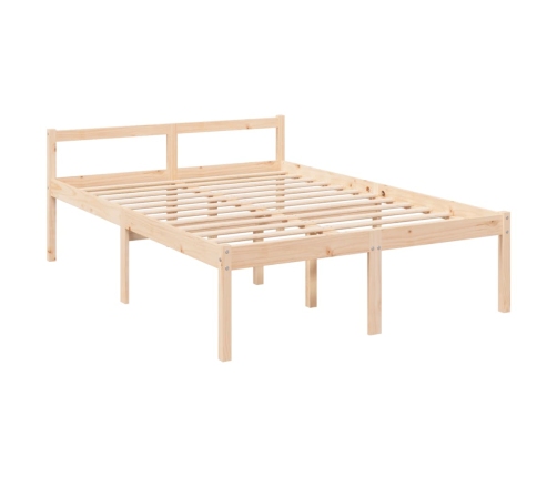 Cama para personas mayores madera maciza de pino 135x190 cm