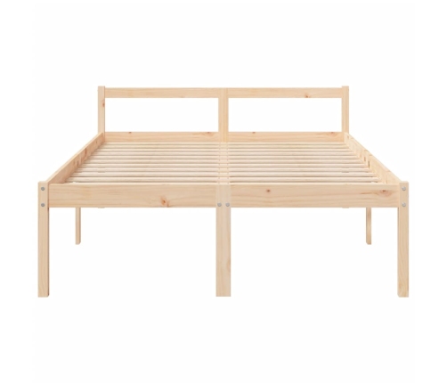 Cama para personas mayores madera maciza de pino 135x190 cm