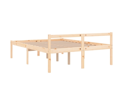 Cama para personas mayores madera maciza de pino 135x190 cm