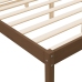 Cama para personas mayores madera maciza pino marrón 135x190 cm