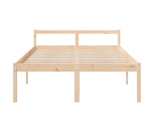 Cama senior sin colchón madera maciza de pino 140x190 cm