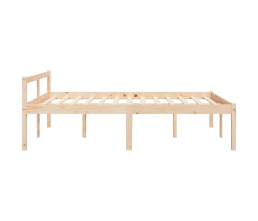 Cama senior sin colchón madera maciza de pino 140x190 cm