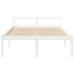 Cama senior sin colchón madera maciza de pino blanco 140x190 cm