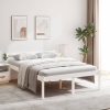 Cama para personas mayores madera maciza pino blanca 140x190 cm