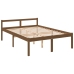 Cama senior sin colchón madera de pino marrón miel 140x190 cm