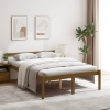 Cama senior sin colchón madera de pino marrón miel 140x190 cm