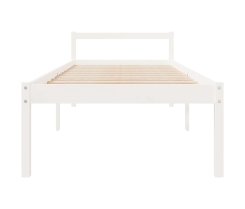 Cama para personas mayores madera maciza pino blanca 90x200 cm