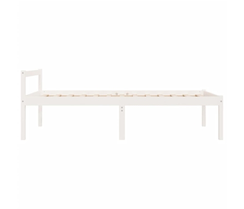 Cama para personas mayores madera maciza pino blanca 90x200 cm