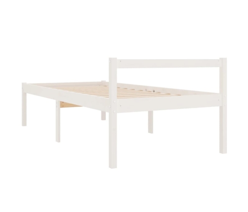 Cama para personas mayores madera maciza pino blanca 90x200 cm