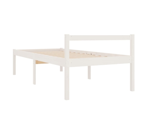 vidaXL Cama para personas mayores madera maciza pino blanca 100x200 cm