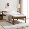 Cama personas mayores madera maciza pino marrón miel 100x200 cm