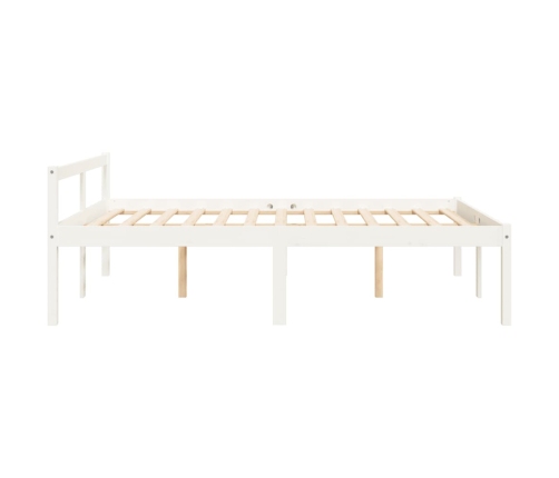 vidaXL Cama para personas mayores madera maciza pino blanca 120x200 cm