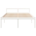 Cama para personas mayores madera maciza pino blanca 140x200 cm