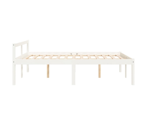 Cama para personas mayores madera maciza pino blanca 140x200 cm