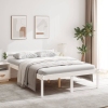 Cama senior sin colchón madera maciza de pino blanco 140x200 cm