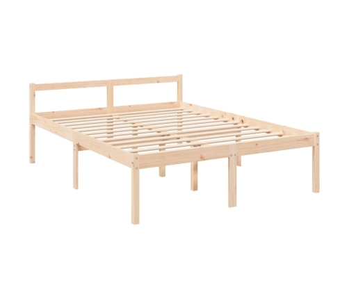 vidaXL Cama para personas mayores madera maciza de pino 150x200 cm