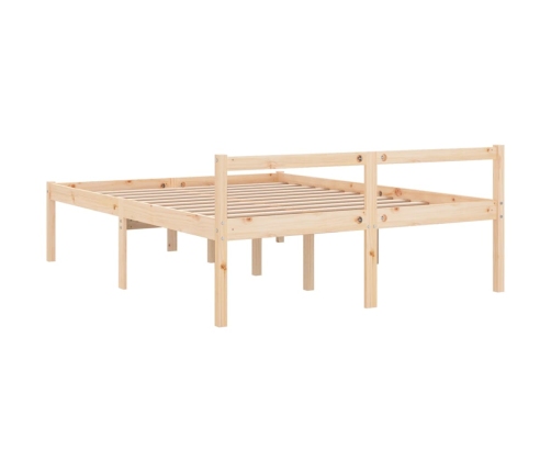 vidaXL Cama para personas mayores madera maciza de pino 150x200 cm