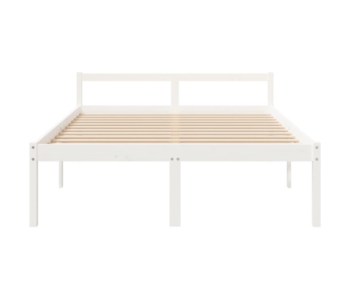 Cama senior sin colchón madera maciza de pino blanco 160x200 cm