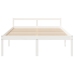 Cama senior sin colchón madera maciza de pino blanco 160x200 cm