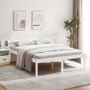 vidaXL Cama para personas mayores madera maciza pino blanca 160x200 cm