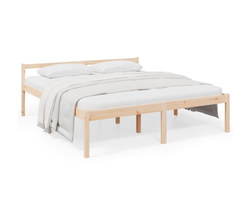 Cama para personas mayores madera maciza de pino 180x200 cm