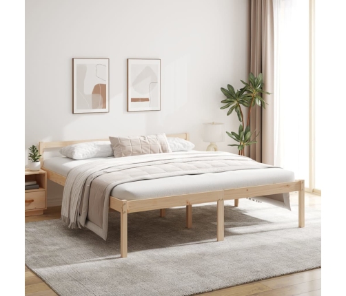 Cama para personas mayores madera maciza de pino 180x200 cm