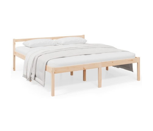 Cama para personas mayores madera maciza de pino 200x200 cm