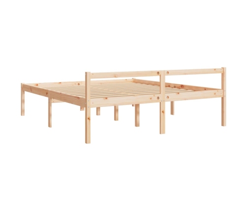 Cama para personas mayores madera maciza de pino 200x200 cm