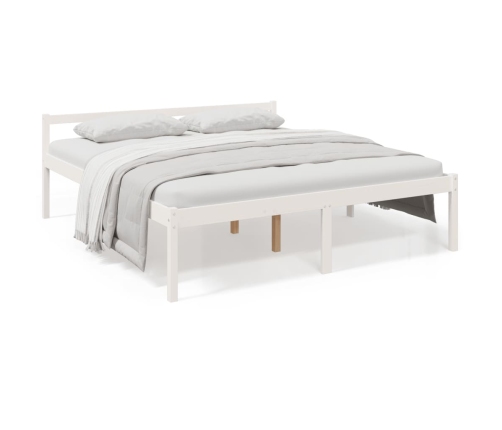 Cama para personas mayores madera maciza pino blanca 200x200 cm